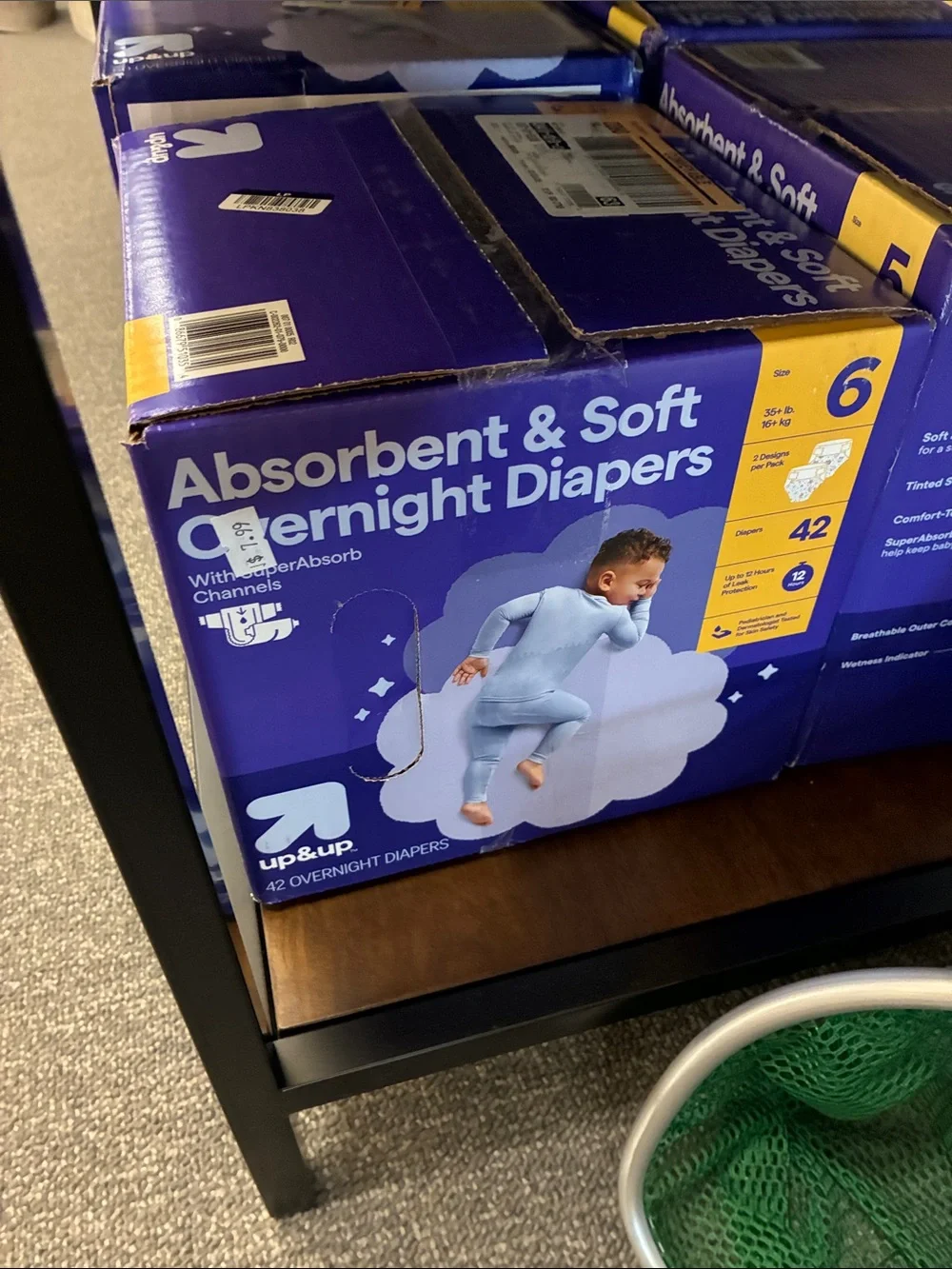 up&up Absorbent & Soft Overnight Diapers - Purple (Size 6)